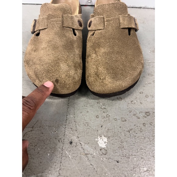 Birkenstock Betula Boston Clogs Unisex M7/W9 Taupe Suede Slip On Casual Shoes - Picture 6 of 8